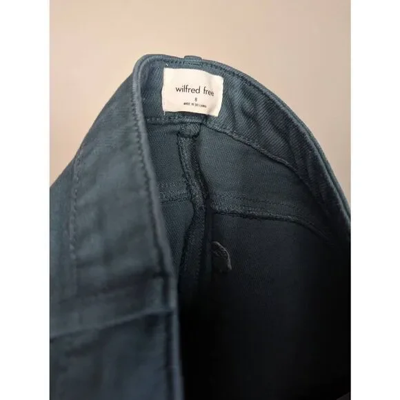 Aritzia Wilfred Free high-rise straight leg teal jeans size 8